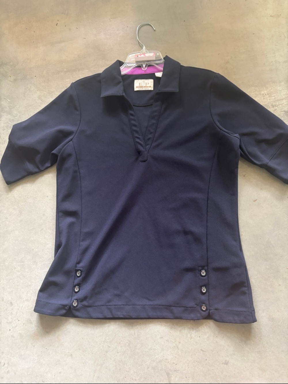 EP Pro Navy Short-Sleeve Polo-Style Top